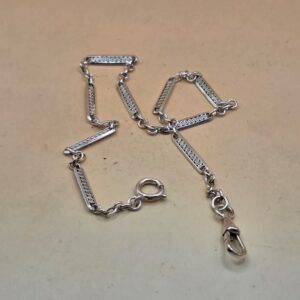 Chaine de montre à gousset en argent